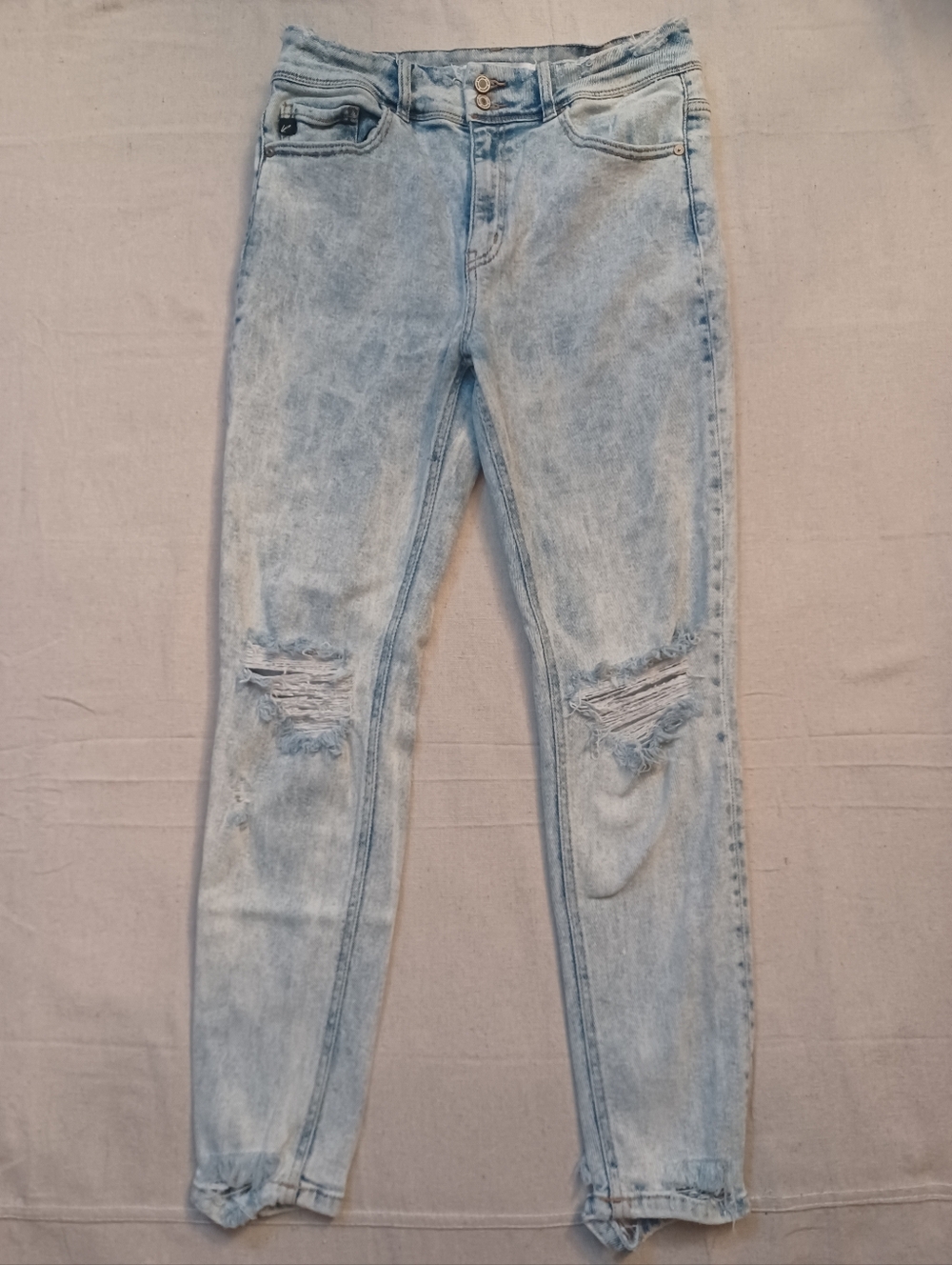 KanCan Acid Washed Distressed Skinny Jeans Women's-Juniors Size 11